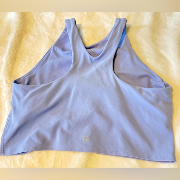 ATHLETA Conscious Crop Bra light blue periwinkle M activewear pickleball yoga - Picture 3 of 3